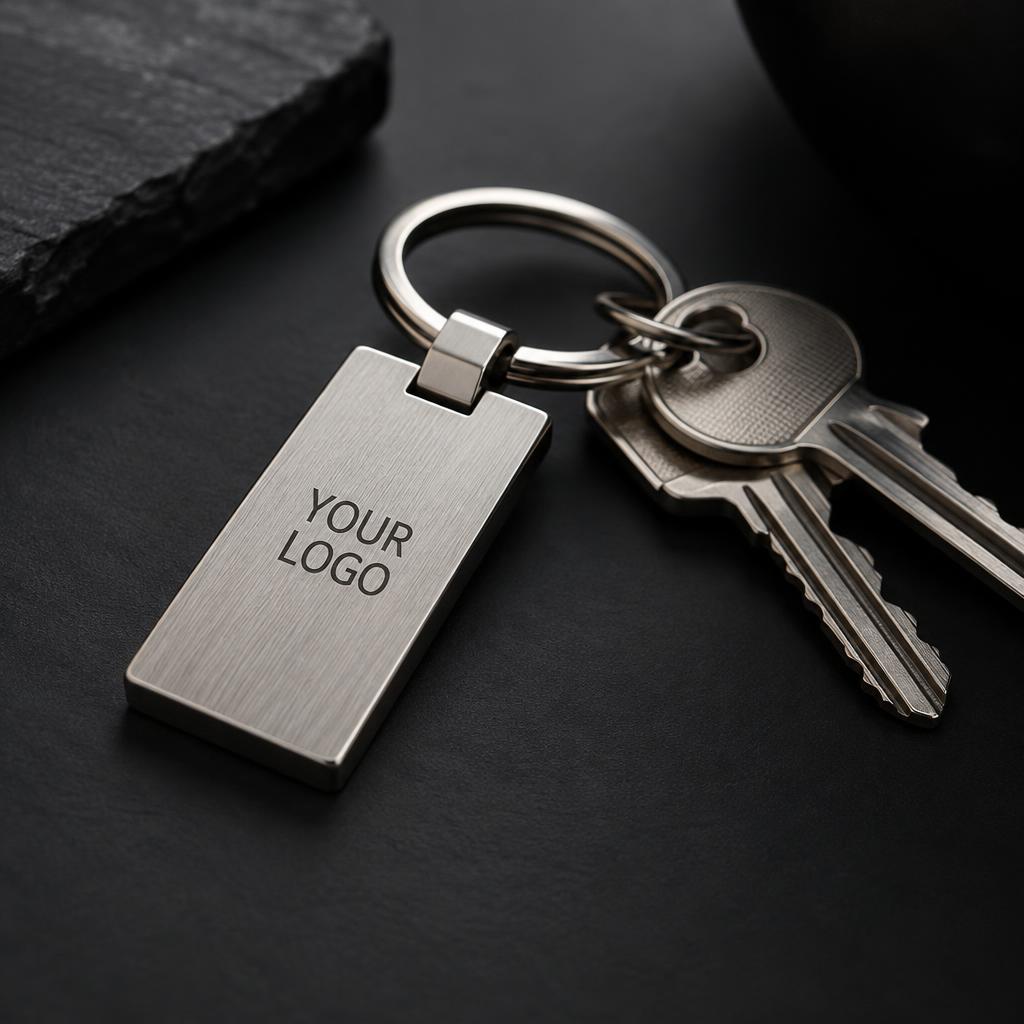 Branded Keyrings branded with YOUR LOGO placeholder