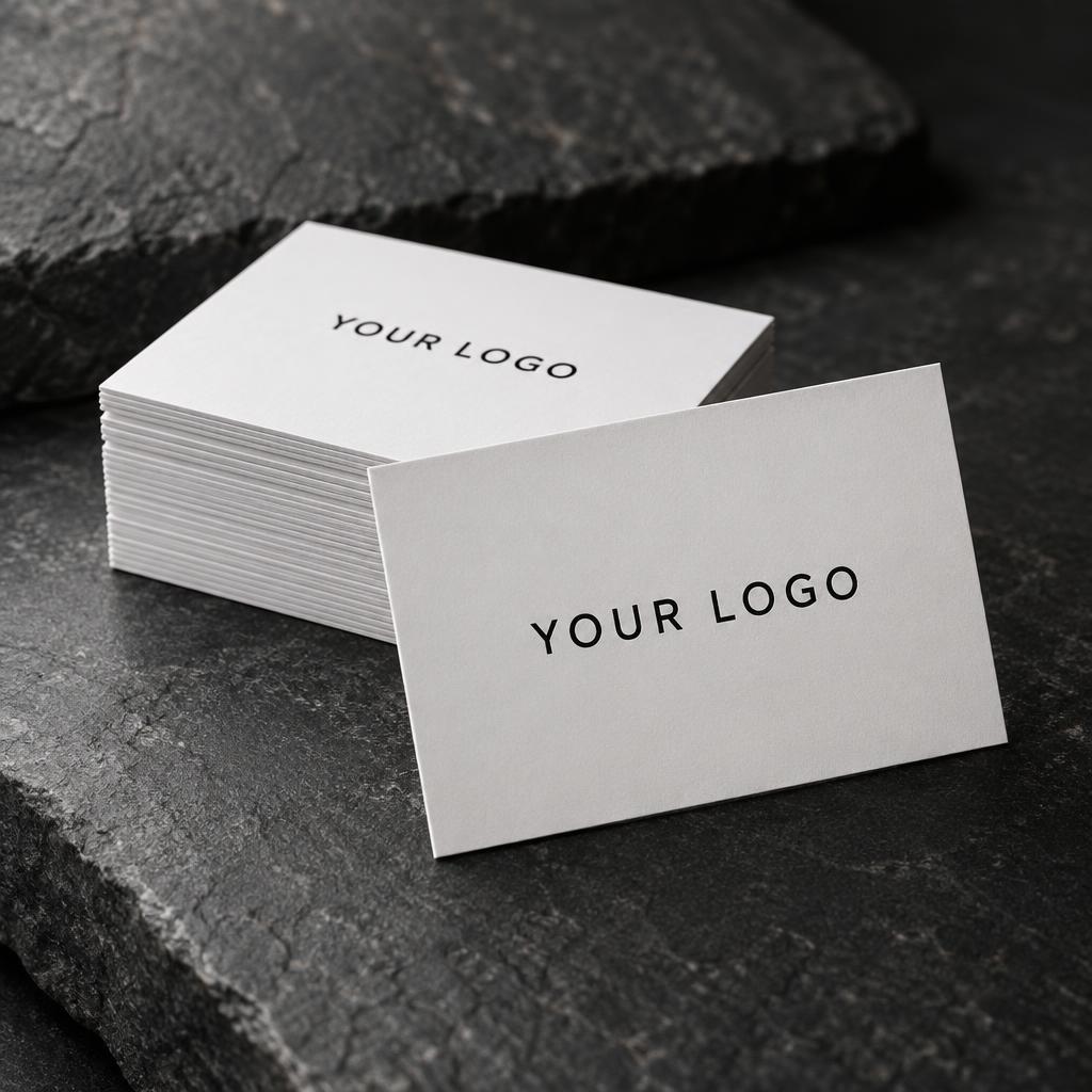 Business Cards branded with YOUR LOGO placeholder