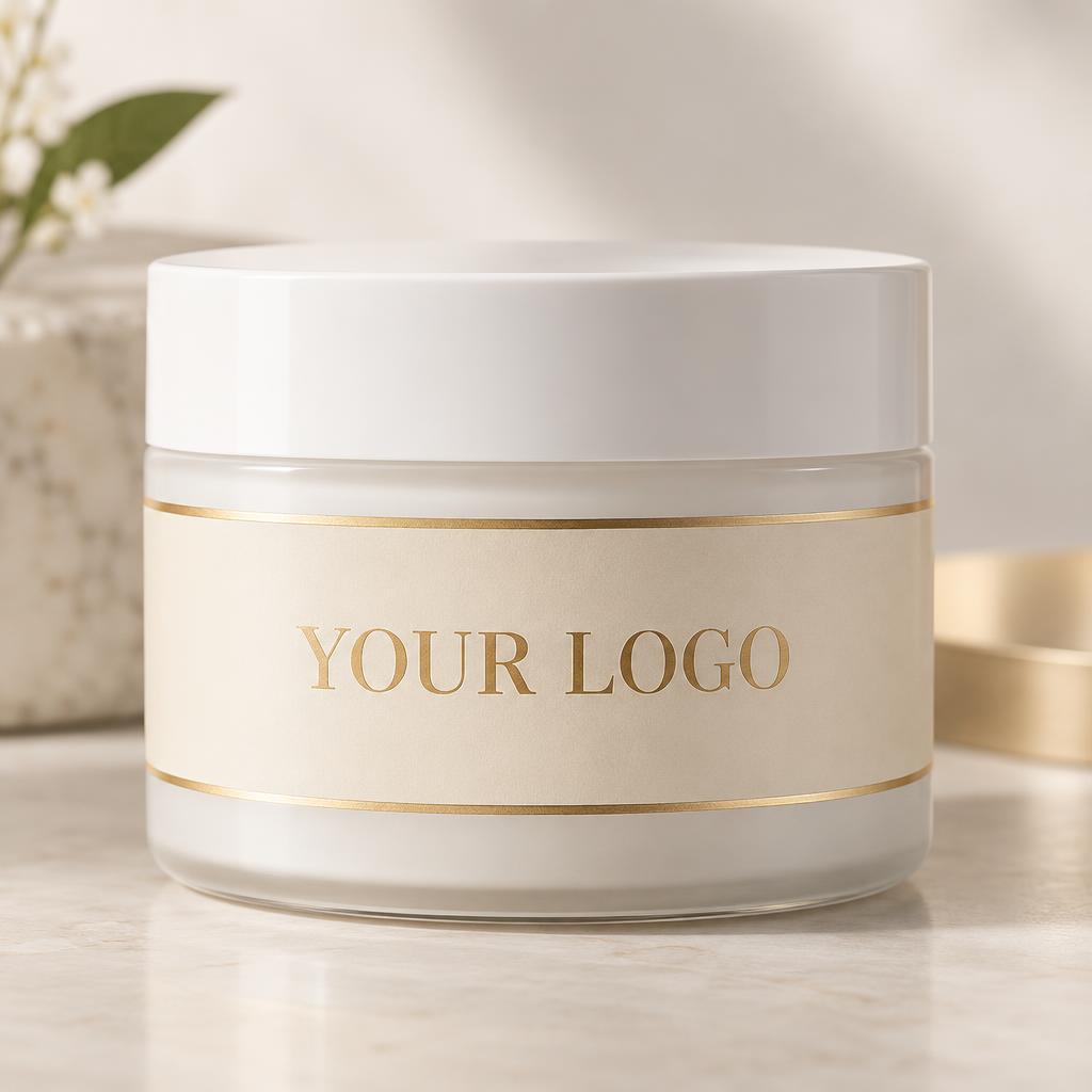 Custom Foil Labels with YOUR LOGO placeholder branding