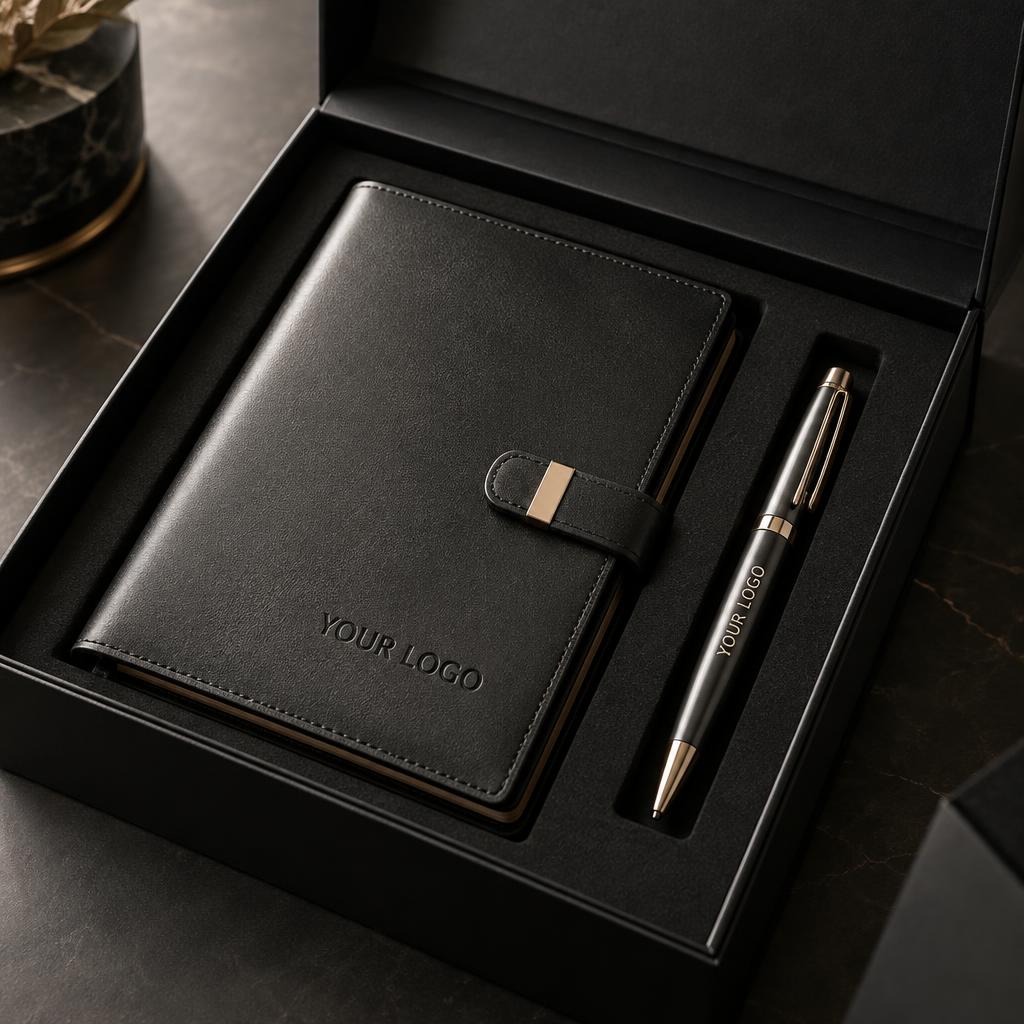 Executive Gift Sets branded with YOUR LOGO placeholder