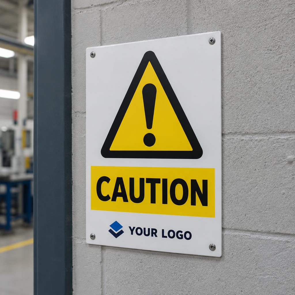 Safety Signs branded with YOUR LOGO placeholder